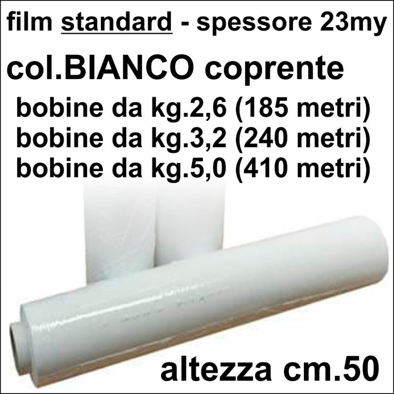 Film estensibile per uso manuale BIANCO - 23 micron